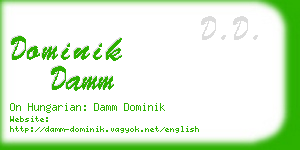 dominik damm business card